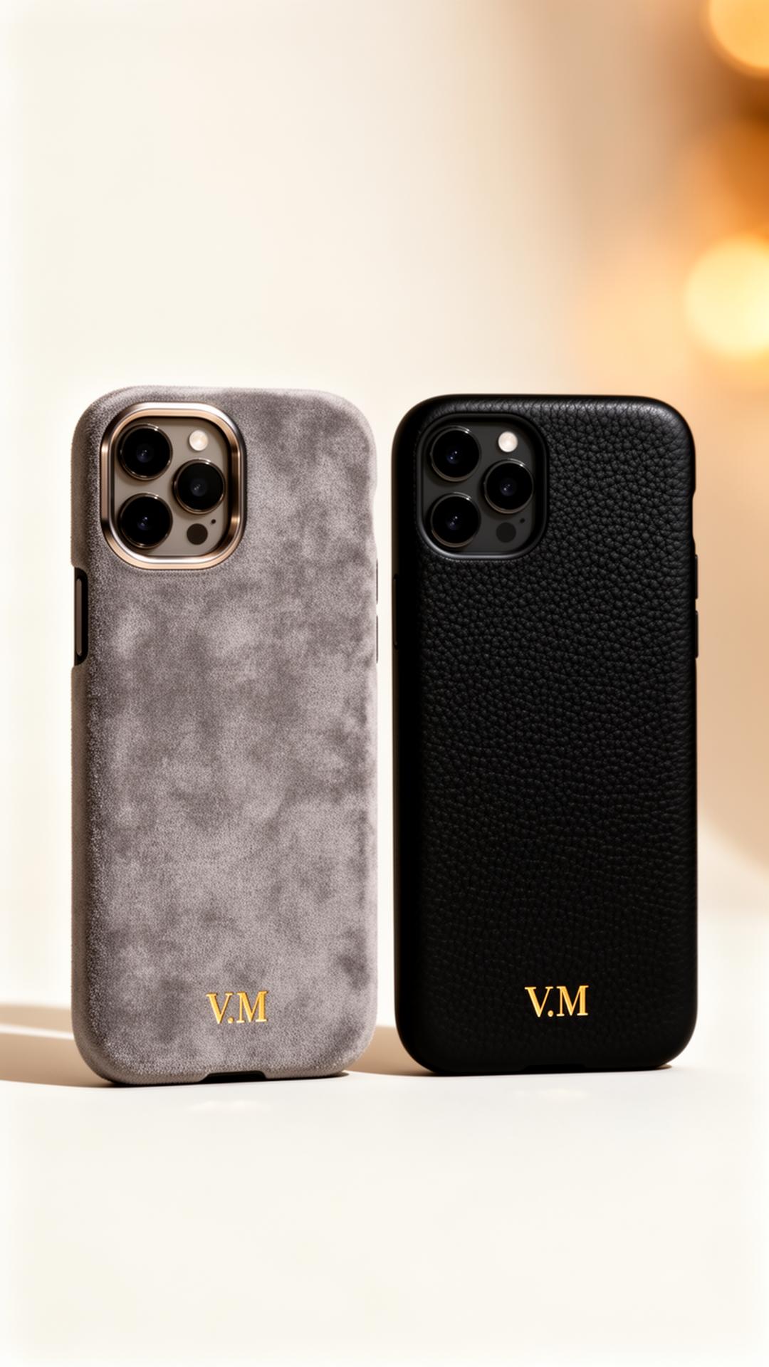 Monogram phone case in graphite and onyx
